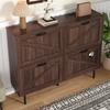 Narrow Shoe Cabinet with 3 Flaps, with Shelf for Pet Toys, Shoe Rack, Shoe Shelf, for Use in the Hallway.