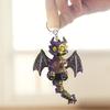 3D Printed Keychain Dragon Winged Design Keyring with Moving Tail Bags Luggage