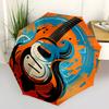Абстрактный Арт-Принт с Гитарой: Яркий музыкальный дизайн Зонт, Портативный 3-складной компактный зонт для мужчин и женщин Подарок
