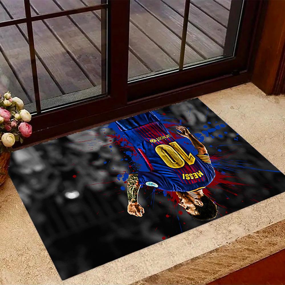 Leo Messi Barcelona Legend Floor Mat Design for Living Rooms Bedrooms Decorate room Foyer Antislip Carpet Office home decor Birthday/Christmas Gift
