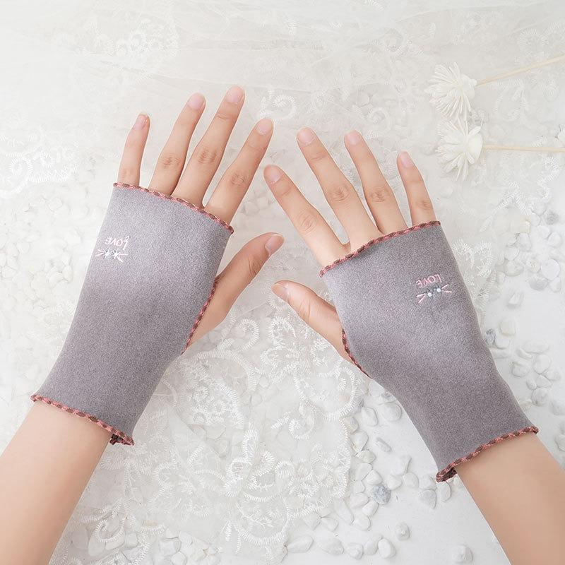 Теплые перчатки для женской езды на открытом воздухе, немецкий бархат, ветрозащитные и холодостойкие, с сенсорным экраном, комплект из двух частей нескользящих перчаток для вождения