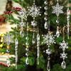 Crystal-like Tree Ornaments Elegant Acrylic Crystal-like Christmas Tree Decorations Snowflakes Icicles Ornaments for New Year