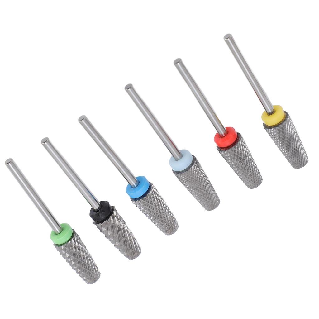 6pcs Nail Drill Bit Set Tungsten Carbide Professional Nail Bit for Electric Nail Drill Machine