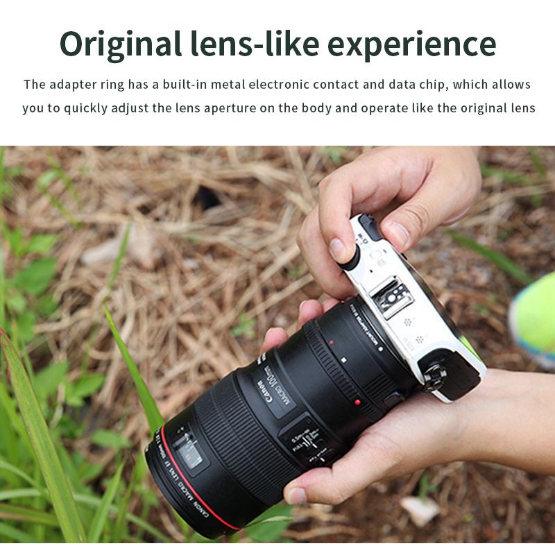EF-EOS M Lens Adapter Electronic Auto-Focus EF To M Mount Adapter for Canon EF/EF-S Lens To EOS M Series Mirrorless Cameras