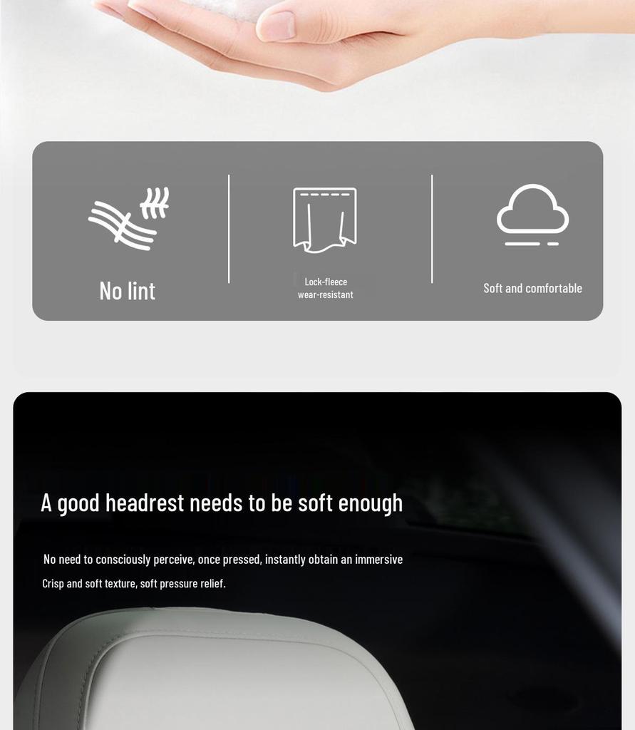 Universal Car Headrest Neck Pillow & Lumbar Support for Kaiyi Shiyue Kunlun Xuan Du Xuanjie Pro X3 V7 iEA