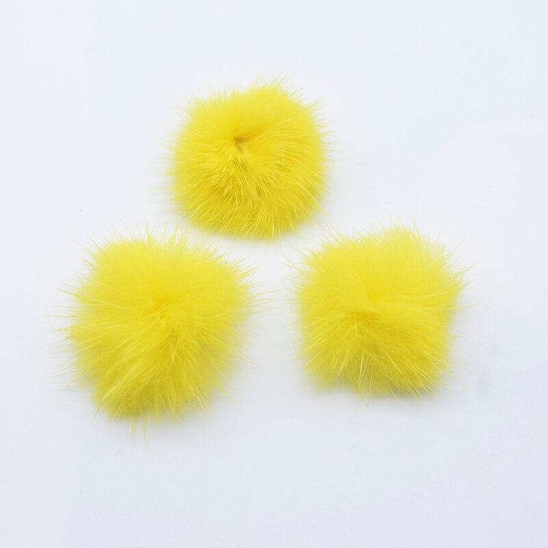 10Pcs 30mm Mink Plush Ball with Bottom Gasket for DIY Headwear Hair Clips Bow Accessories Handmade Baby Clothes Hat Shoes Decor