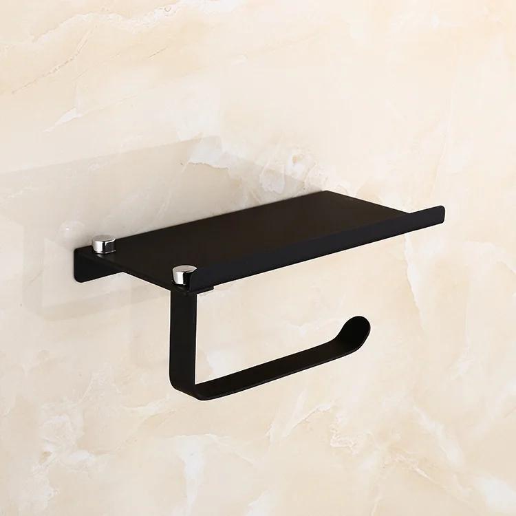 Stainless Steel Wall Mount Bathroom Toilet Paper Rolls Holder Tissue Shelf Organizer