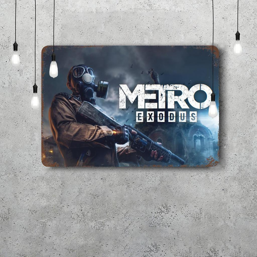 Металлопластины Metro Exodus настенный декор Винтажные жестяные таблички Капитан Металлический плакат Декор для бара паба клуба Настенное украшение