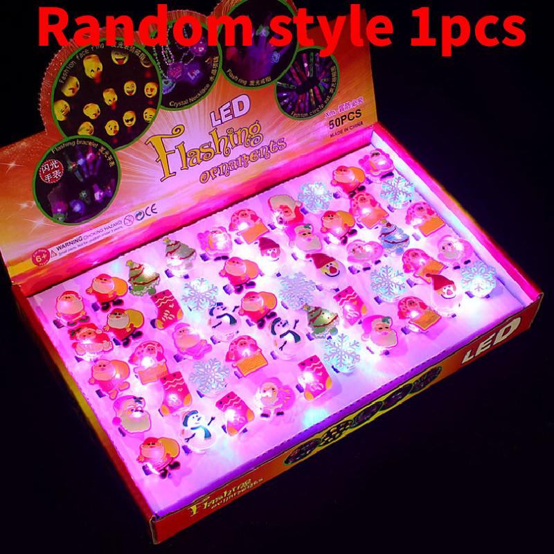 Halloween Christmas Led Light Toy Ring With Flashing Children Interactive Play