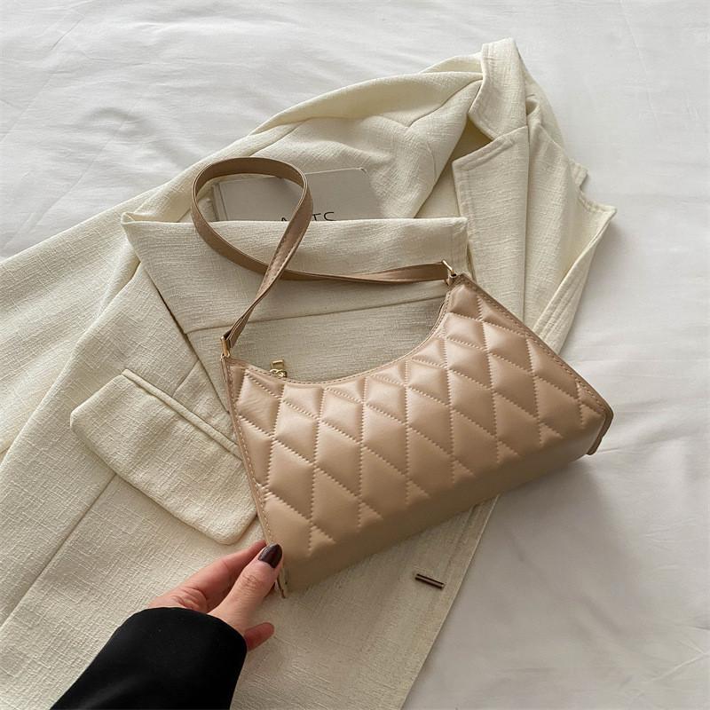 Trendy Stylish Retro Single Shoulder Bag Perfect For Spring Casual Outfits In Black Pink Khaki White And Purple