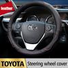 Чехол на руль из натуральной кожи для Toyota Corolla Fortuner Sequoia Auris Avensis YARIS Vios Celica 86, автоаксессуары