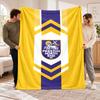Flannel Fleece Blanket with Preston North End Design, Soft Lightweight Throw for Bed Sofa Travel