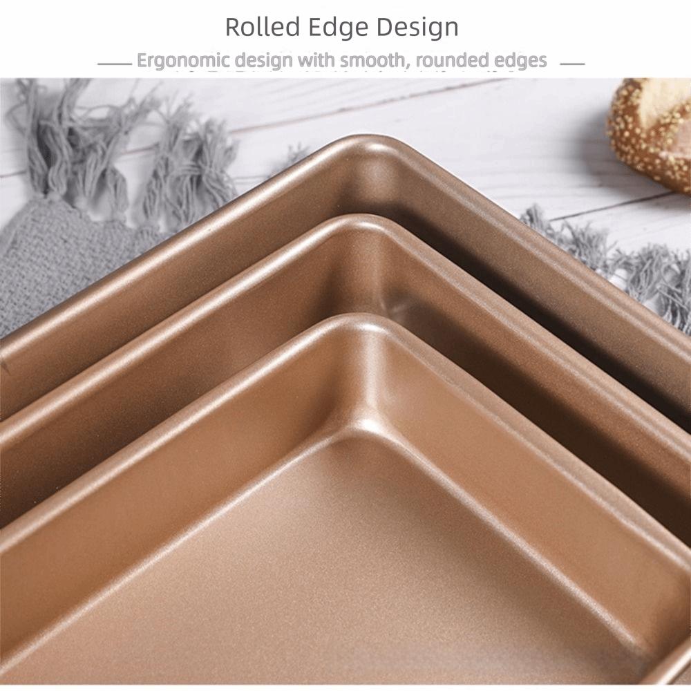 Non-Stick Square Baking Pan Multisize Bakeware Tools Easy Cleaning Cake Mold Tray Cake Baking