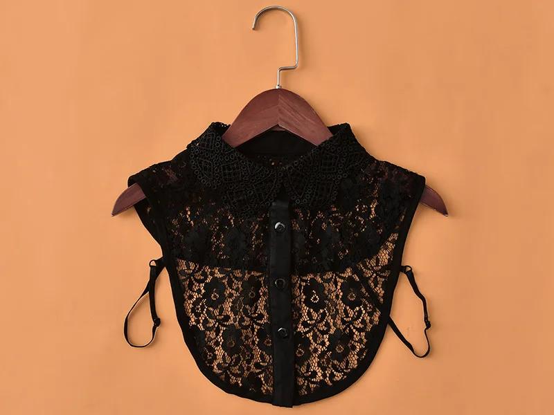 Shirt Fake Collars for Womens White Black Vintage Detachable Collar False Collar Lapel Turn Down Blouse Top Tie Decor