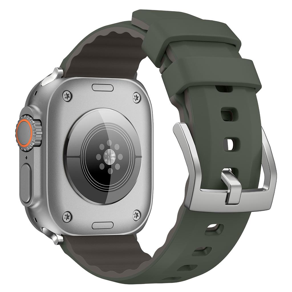 For Apple Watch 10 46mm / Ultra 2 / Ultra 49mm / 9 8 7 45mm / SE (2023) SE (2022) SE 6 5 4 44mm / 3 2 1 42mm Strap Silicone Fitness Tracker Band