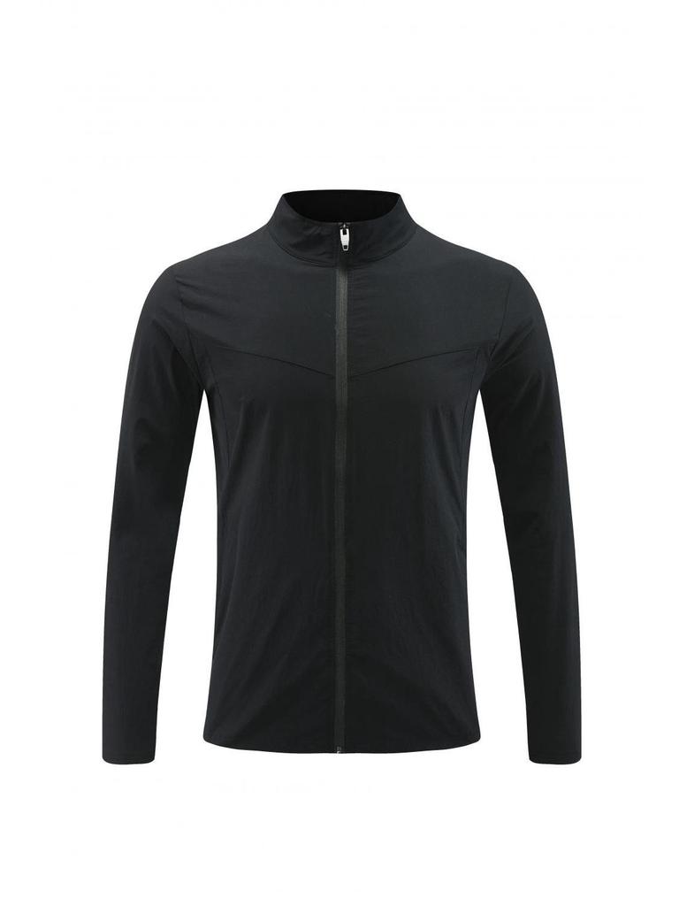 LULU Men's Autumn Breathable Sport Jacket - Casual Long Zipper, Stand-Up Collar, Trendy Running Outerwear