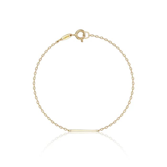 14k Baguette Stick Bar Bracelet (14k Gold) #LCB01