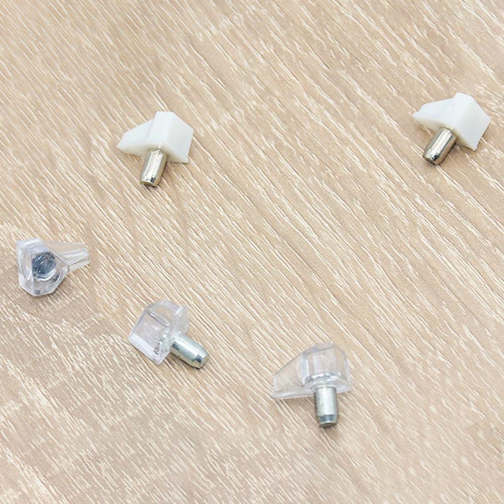 10Pcs White Transparent Board Support Hardware Plastic Pegs Kitchen Cabinet Wardrobe Shelves