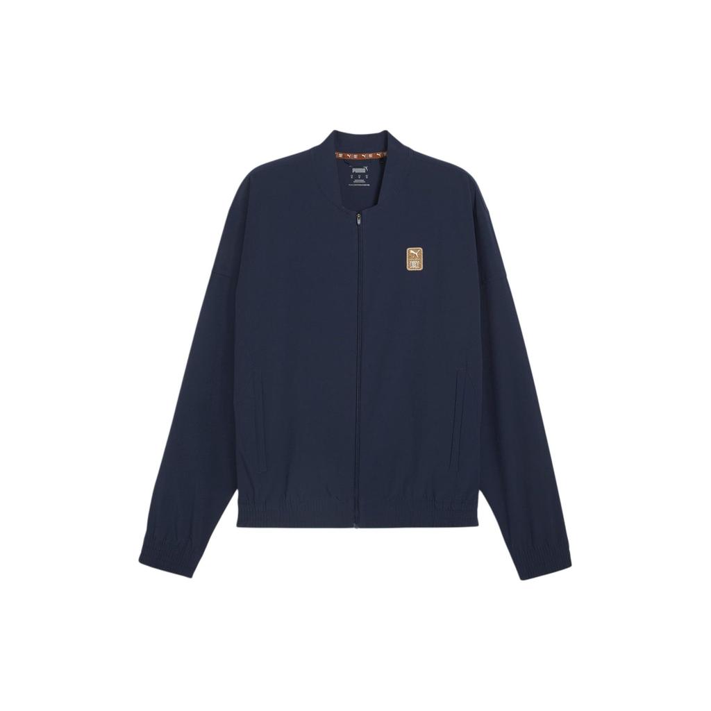 Puma X First Mile Collaboration Letter Logo Moisture-Wicking Long Sleeve Jacket Men Jackets Navy-Blue 525008-14