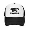 MOMMYs LITTLE ALCOHOLIC Baseball Cap Trucker Hat Breathable Bucket Style for Unisex Funny Drinking Gift Parties Camping