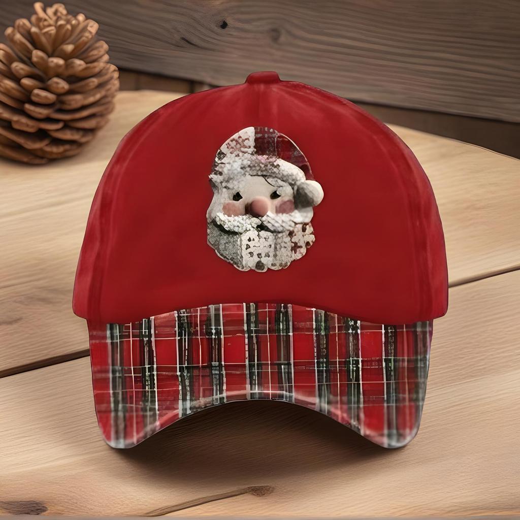 Christmas Baseball Hat Breathable Curved Brim Headgear Christmas Hat For Men For Child Adult Friends Men Women Outdoor Activity
