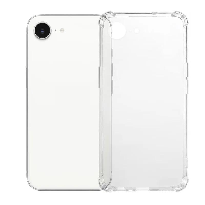 For iPhone 16e TPU Case WANLONFENG WL3 Series 1.5mm Phone Cover with Tempered Glass Film