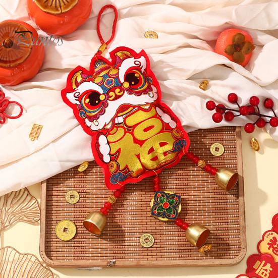 Китайский Новый год украшение праздничное благословение колокольчик ветра лунный Новый год подвесное украшение с 3 колокольчиками для гостиной спальни дверь