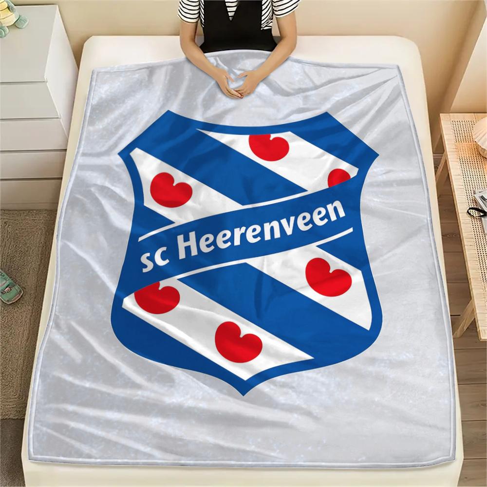 SC Heerenveen pattern Flannel Blanket, High quality Comfortable for All Seasons, Home Decor, Warmth and Comfort, Perfect for Gifts.