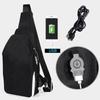 Stylish Luminous Outdoor Backpack With Usb Charging And Earphone Jack For School