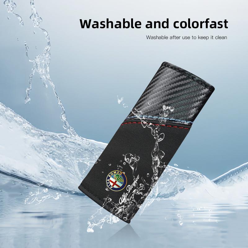 yngc9 For Alfa Romeo 4C 159 166 Spider Giulia Car Door Handle Gloves Handle Protection Cover Leather Handlebar Grip Cover Accessories
