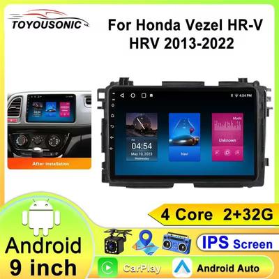Android Carplay Auto Stereo 9" для Honda Vezel HR-V HRV XRV 2013 - 2020 Автомобильный мультимедийный проигрыватель GPS-навигация DSP