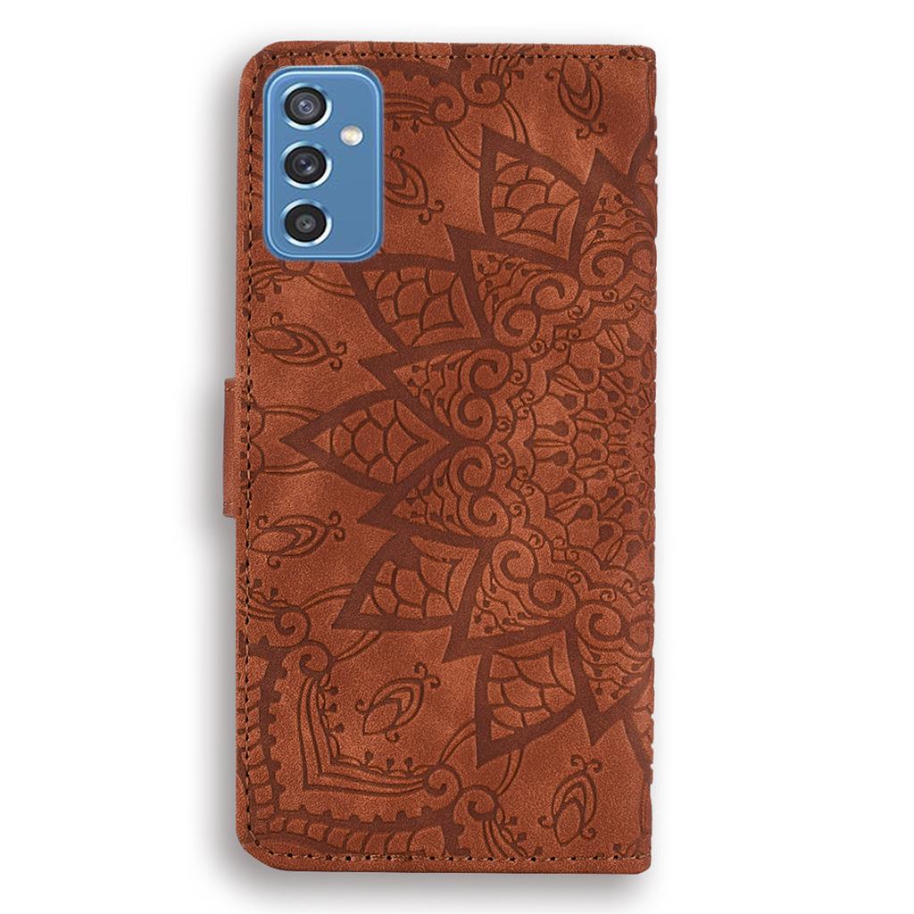 Подходит для Samsung S26 кожаный чехол A54 с узором-тотемом, тиснение под телячью кожу, отделение для карт, кошелек A57, чехол из кожи A17