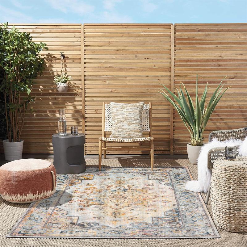Persian Vintage Area Rug Outdoor Camping Rug Ultra-Thin Non-Slip Large Area Rug For Living Room Bedroom Decorative Rug