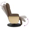 Massage Chair with Footrest Brown Fabric