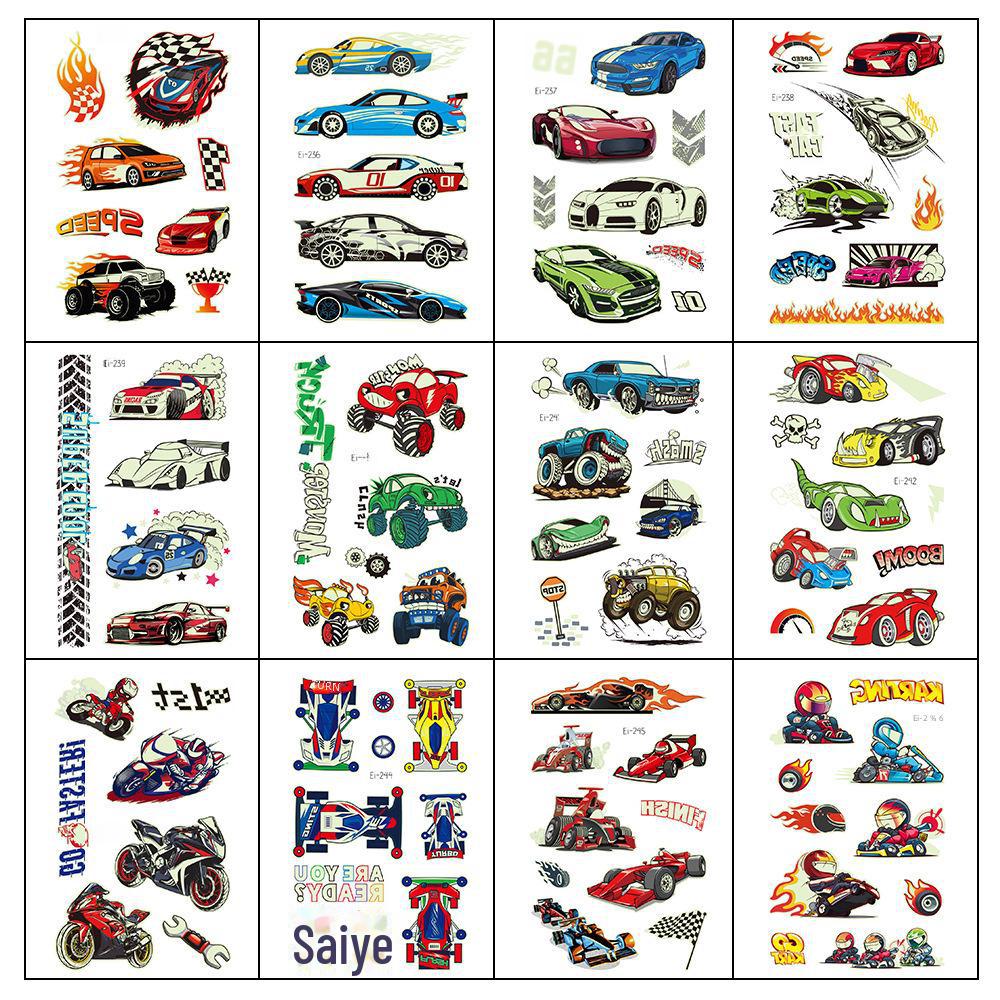 Водонепроницаемые светящиеся наклейки-татуировки гоночных автомобилей Rekalong для ночных вечеринок