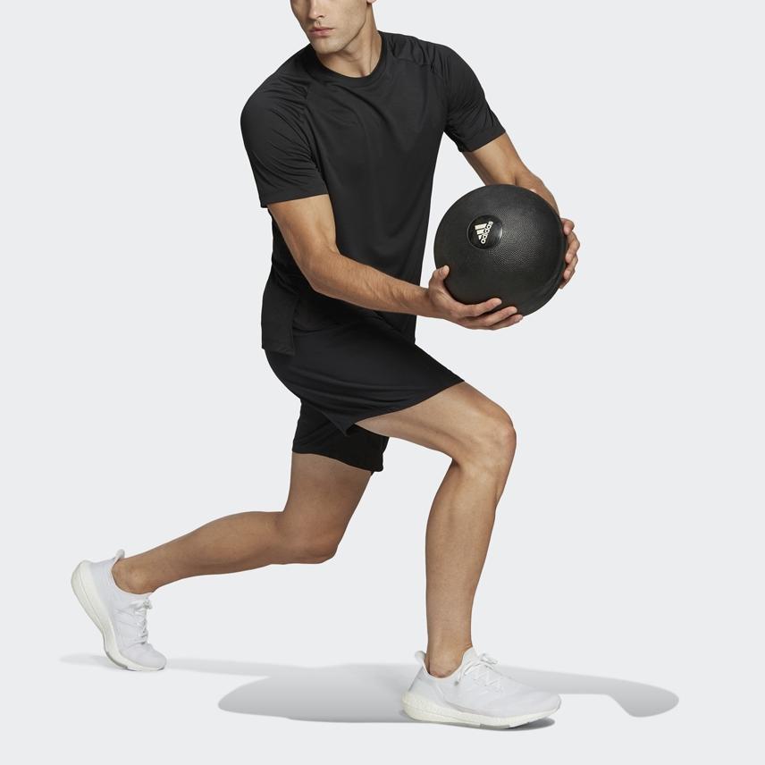 adidas Пуловер с круглым вырезом и логотипом, спортивная футболка с коротким рукавом для фитнеса, мужские топы, черный HC4212