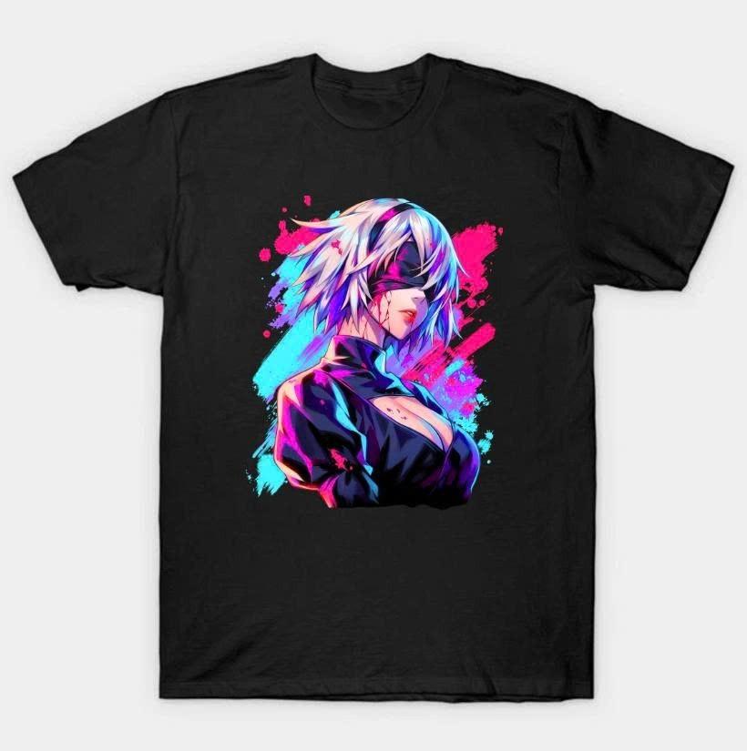 Футболка с 2B из Nier Automata Waifu, Аниме Nier Automata Waifu Senpai Черная Футболка V11
