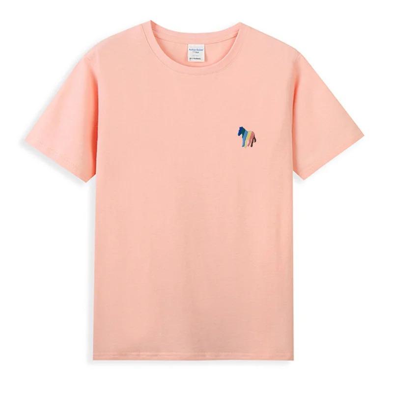 Hot Sales Cotton T-shirt Unisex/Women Summer Luxury Brand Embroidery Korean Style Short Sleeve Tops Fashion Round Neck Classic Tees Unisex