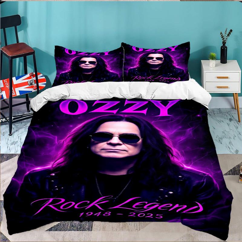 Ozzy Memorial 3PCS Bedding set,Ideal for 1pc Duvet Cover And 2pcs Pillowcases Perfect for Fan gift,Ideal for Bedroom, Dormitory