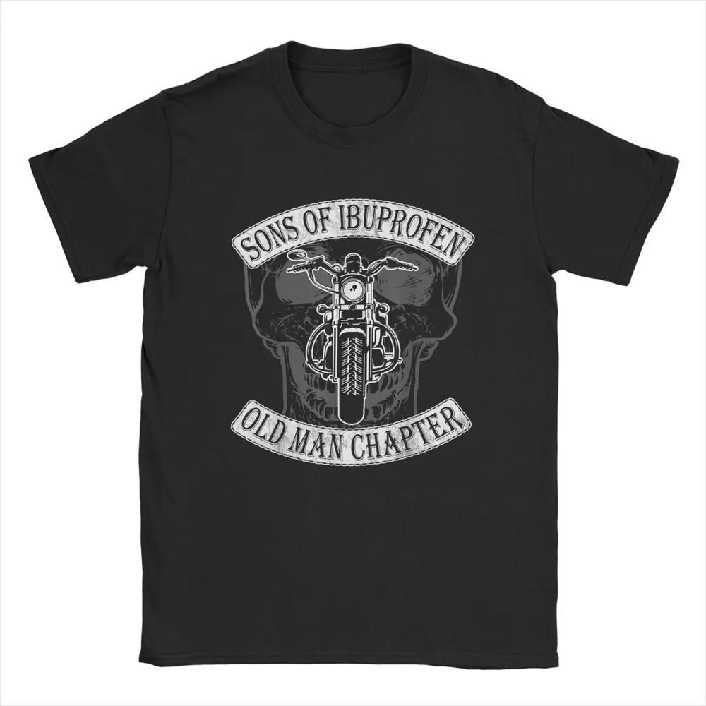 Cool Son Of Anarchy Ibuprofen TShirt Men Old Man Chapter Funny Biker Vintage Pu Unisex T-Shirt