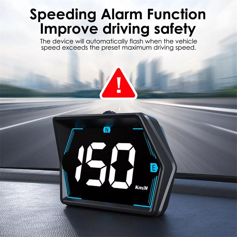 Сигнализация превышения скорости Автомобильные аксессуары G20 для автомобиля грузовик автобус цифровой GPS компас спидометр большой шрифт проекционный дисплей автомобиля HUD