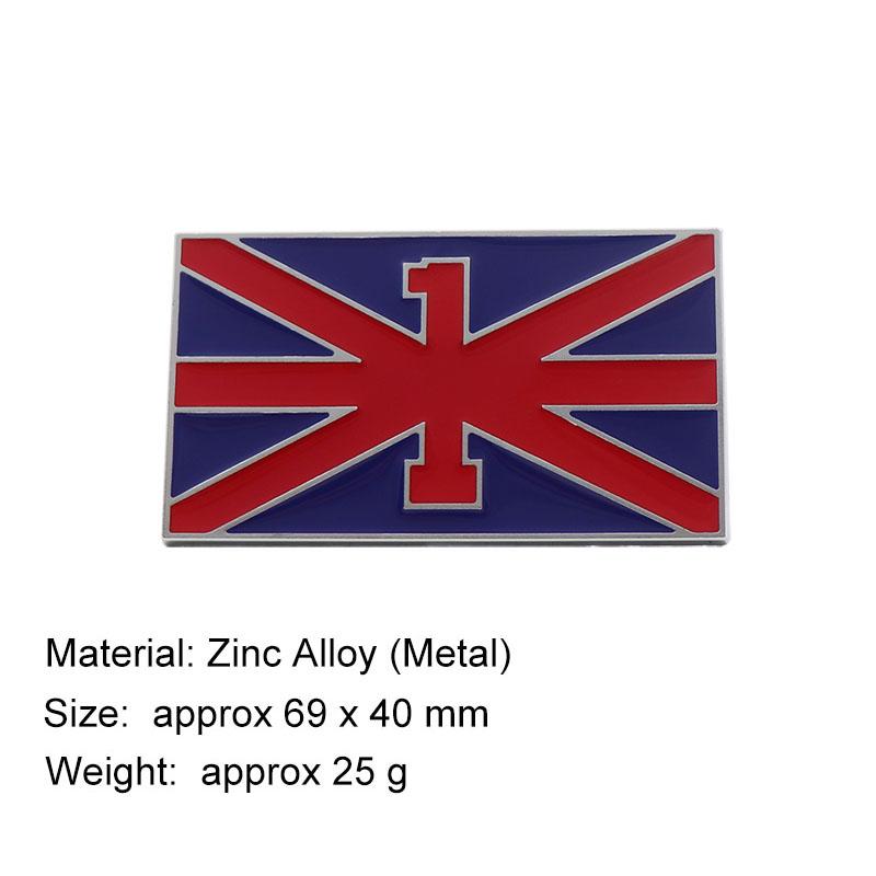1pc 3D Metal British National Flag Emblem Decal Side Fender Rear Fender Badge Sticker for All Car There are Six Colors to Choose From