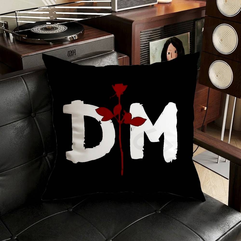 DDepecheMode Pillow Case Antidustmite Pillowcase Invisible zipper silky short plush Sofa cushion cover