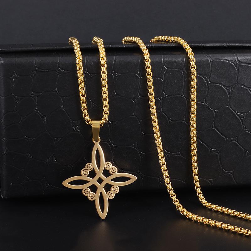 Ожерелье-кулон из нержавеющей стали с кельтским узлом и ирландским крестом для мужчин и женщин, модные ювелирные изделия