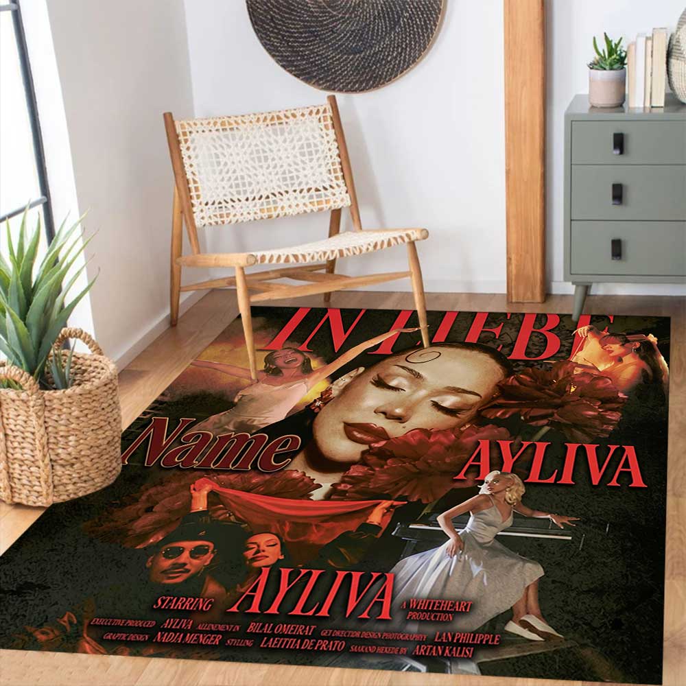 Ayliva Customize your name rug, office chair cushion, home bedroom living room gift.