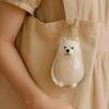 Dog Shape Dog Hair Storage Box  Transparent Pet Hair Keychain DIY Handmade Acrylic Puppy Pendants Pet Lovers