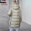 HaiLuoZi 2024 Новый женский зимний пуховик с карманами на поясе, легкая теплая парка 86