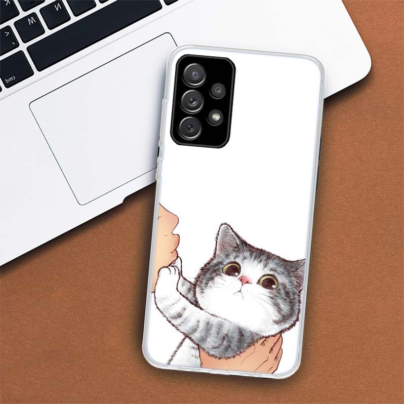 Kiss My Lovely Cat Kitten Phone Case For Samsung Galaxy A51 A71 A50 A70 A40 A30 A20E A10 A41 A31 A21S A11 A01 A6 A8 + A7 A9 Plus