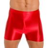 Mens Glossy Stretchy Mid Waist Shorts Sport Yoga Swimwear Sleepwear Casual Compression Leggings