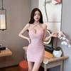 Стройнящая Мини-юбка Bodycon с драпировкой и вырезом на шее - Сексуальная, Подчеркивающая талию, С открытой спиной, Ночной стиль